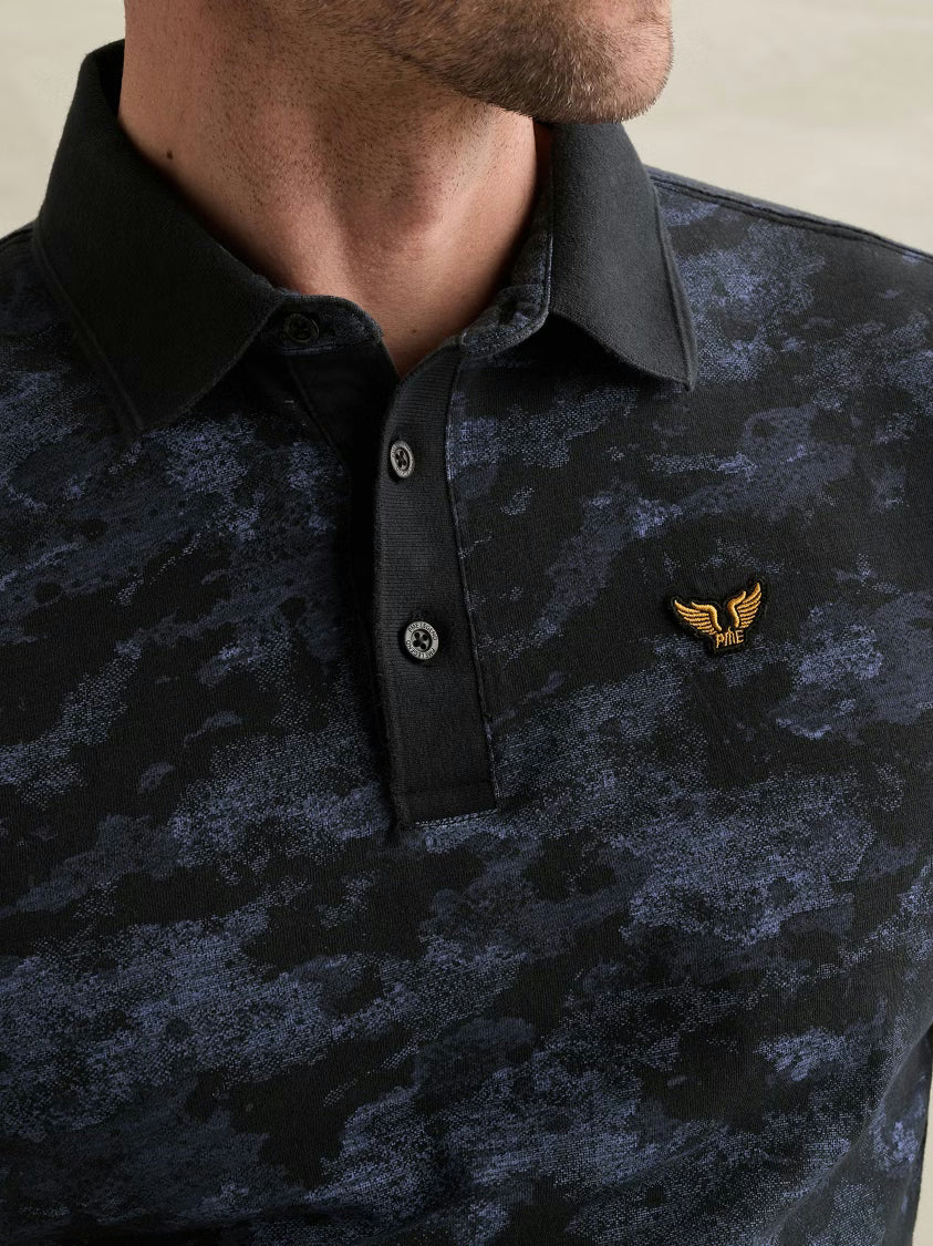 Polo Korte Mouw Camouflageprint Carbon