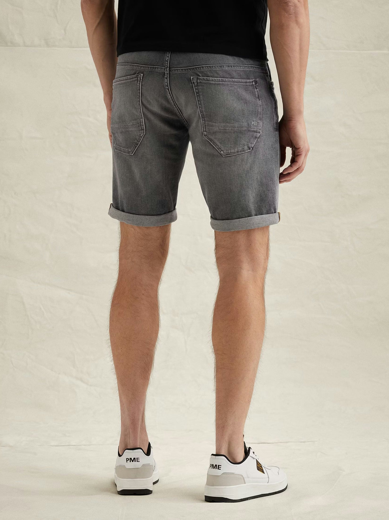 PSH165-GFT Nightflight korte jeans grijs - Castelijn mode