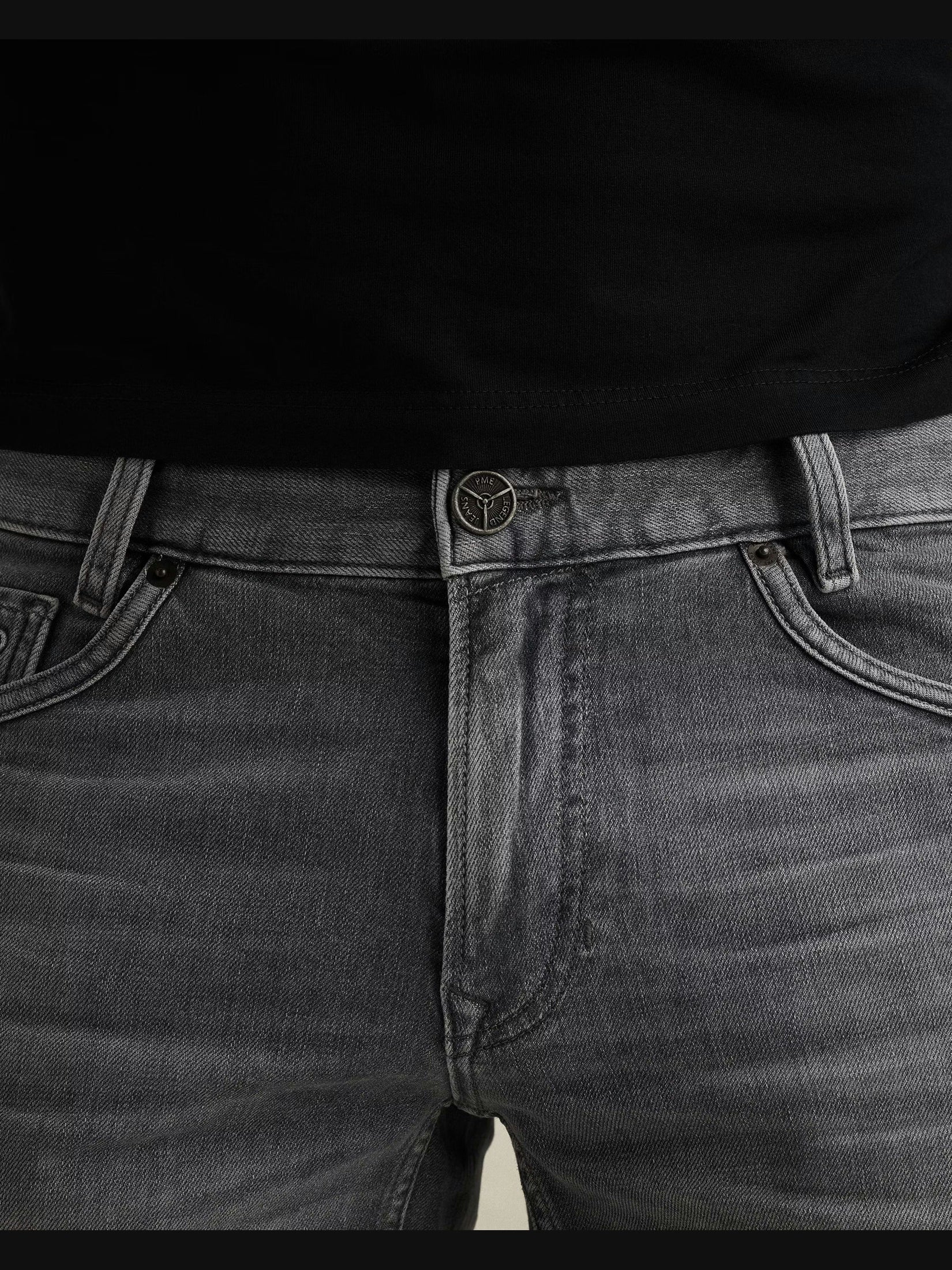 PSH165-GFT Nightflight korte jeans grijs - Castelijn mode