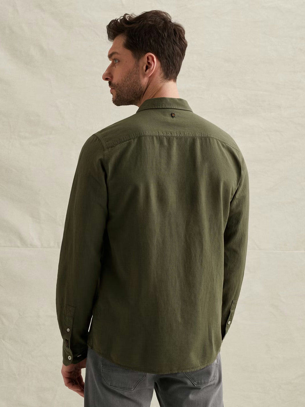 PSI2603243-6150 Overhemd garment-dye groen