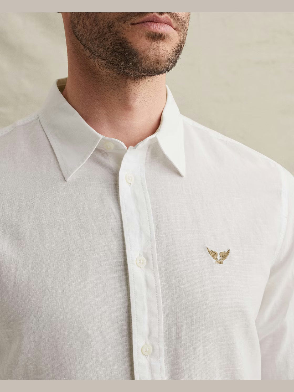 PSI2603243-7003 Overhemd garment-dye wit