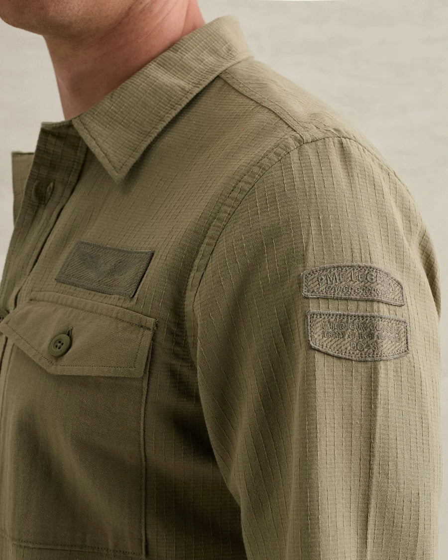 Overhemd Borstzakken Khaki