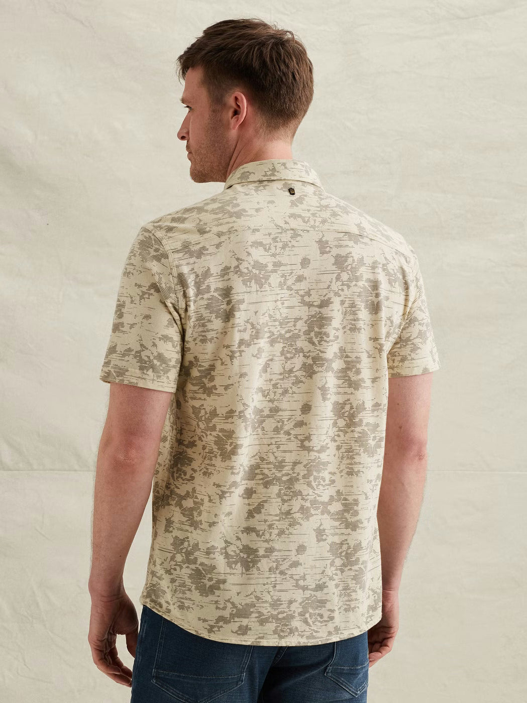 PSIS2603254-7011 Overhemd allover print beige - Castelijn mode