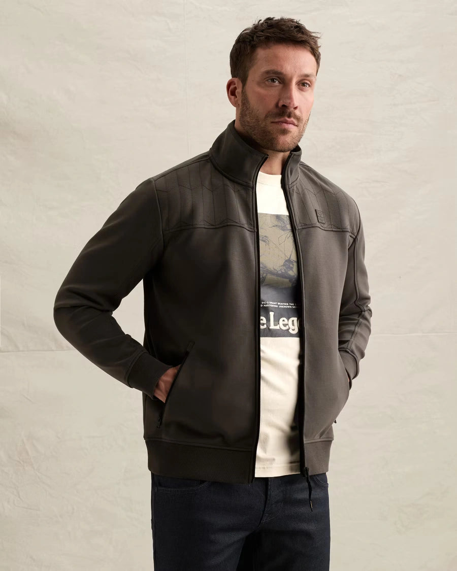 Sweat Jacket Quilt Donkergroen