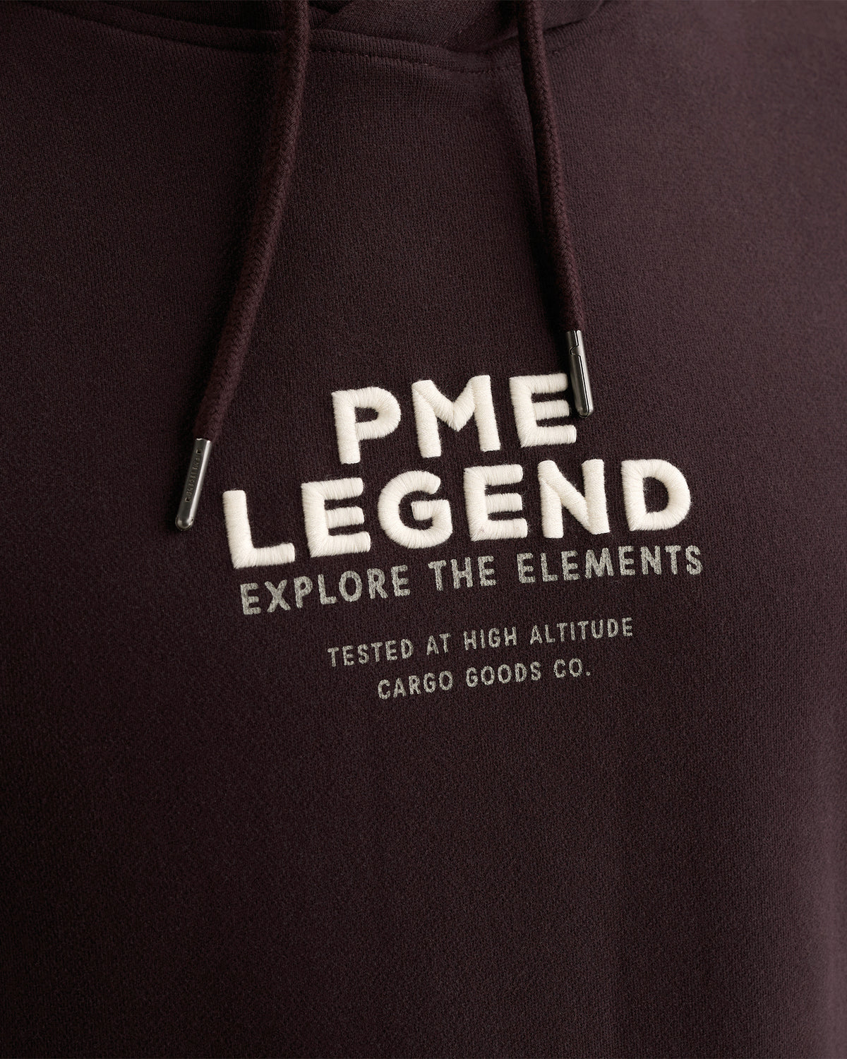 PME Legend hoodie aubergine – draagbeeld voor