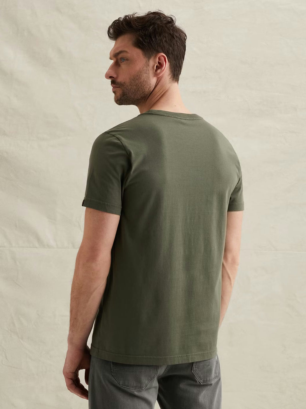 PTSS2603565-6150 T-shirt met artwork groen - Castelijn mode