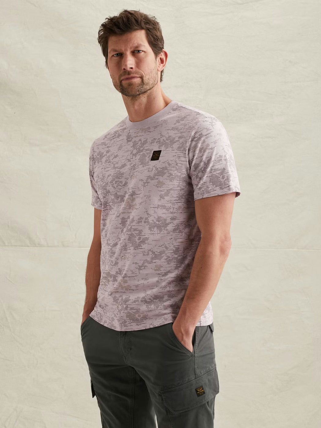 PTSS2603574-4203 T-shirt met allover print lila