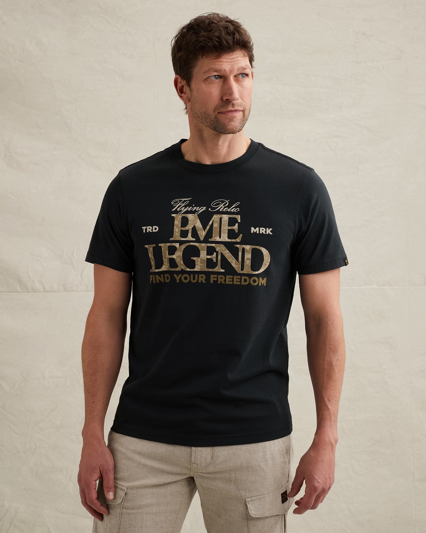 PTSS2604596-5282 T-shirt Artwork donkerblauw