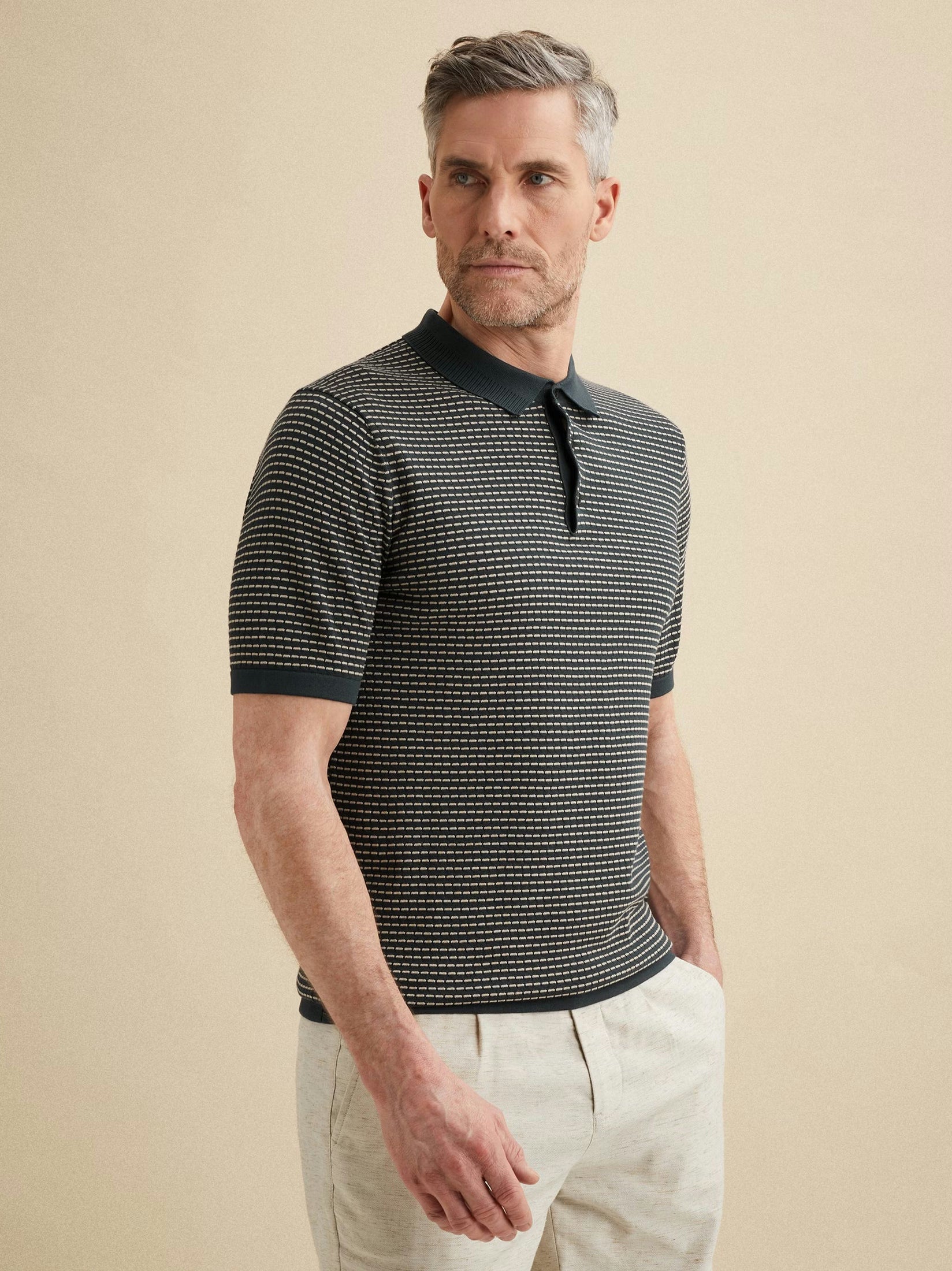 Polo Midnight Navy Fijngebreid