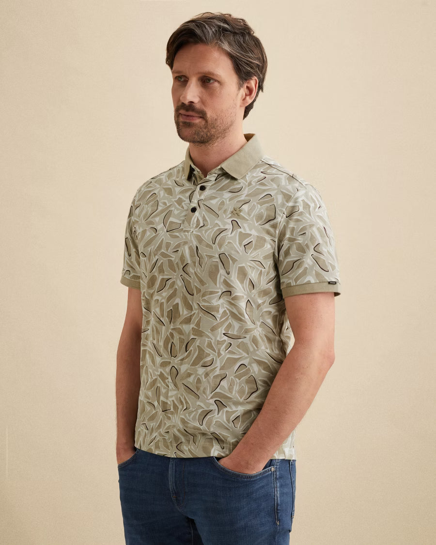 VPSS2605881-8265 Polo Print Beige Stretch