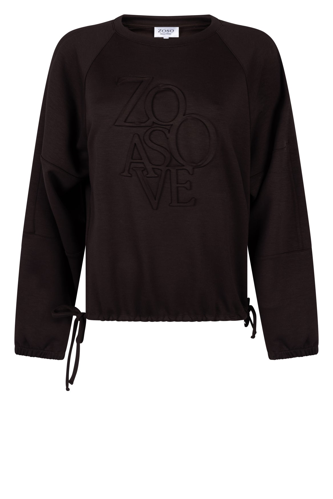 Vivian Sweater Logoprint Donkerbruin