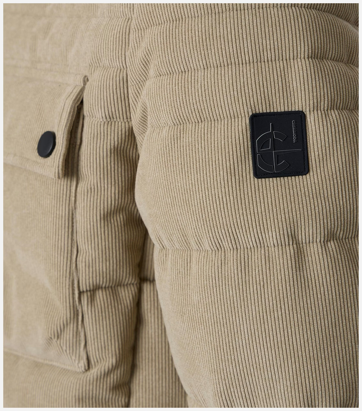 Casa Moda Winterjas Ribcord Beige - Castelijn mode