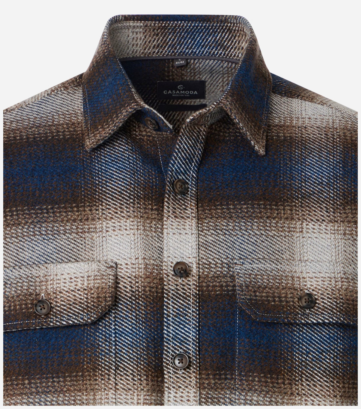 Overshirt Geruit Blauw Bruin