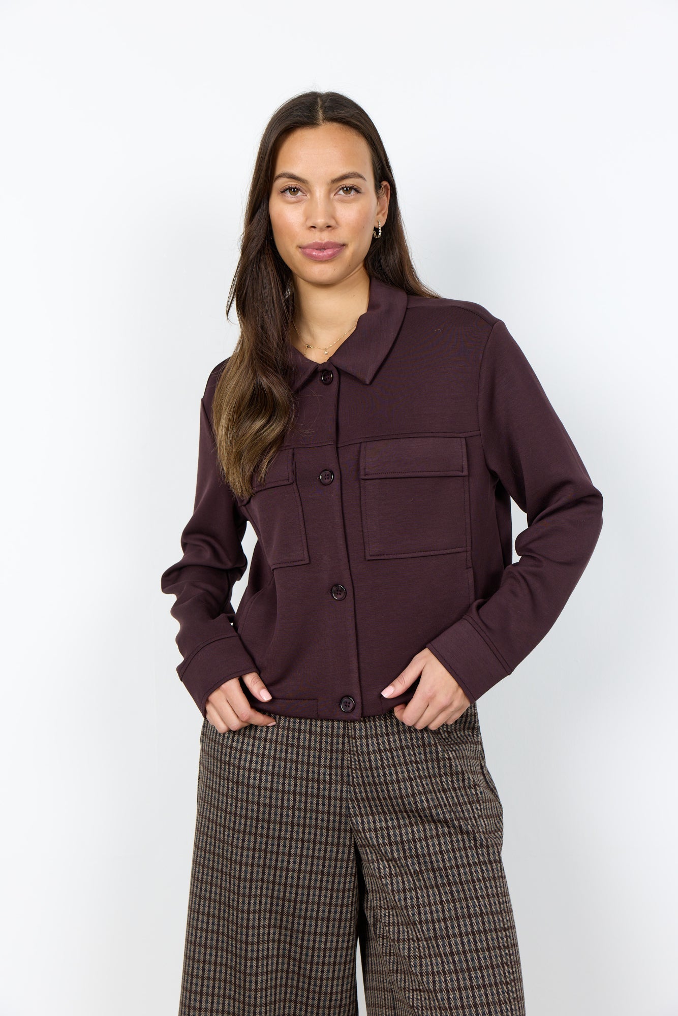 Banu Overshirt Donkerbruin - Castelijn mode