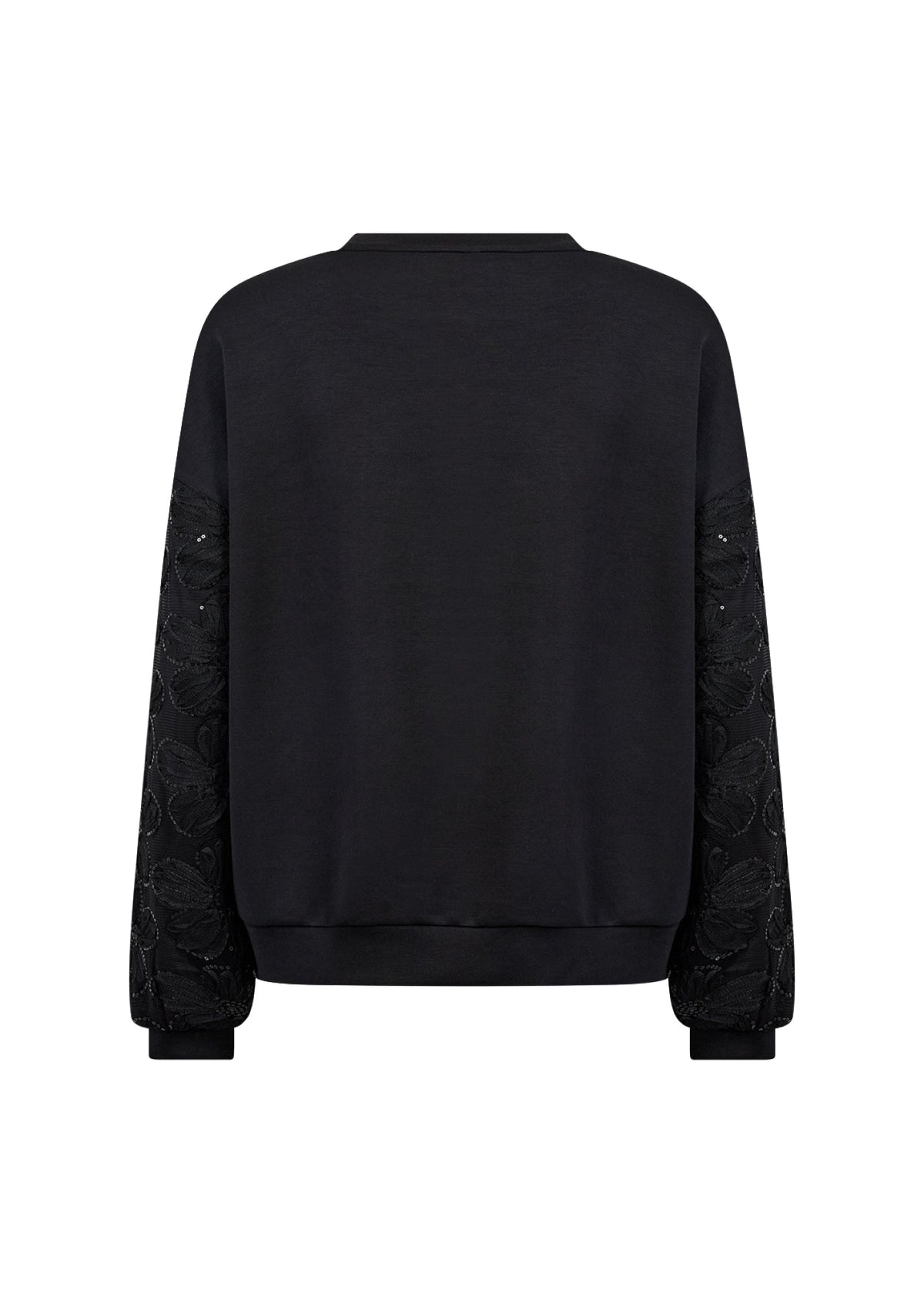 Banu Sweater Bloemenkant Zwart - Castelijn mode