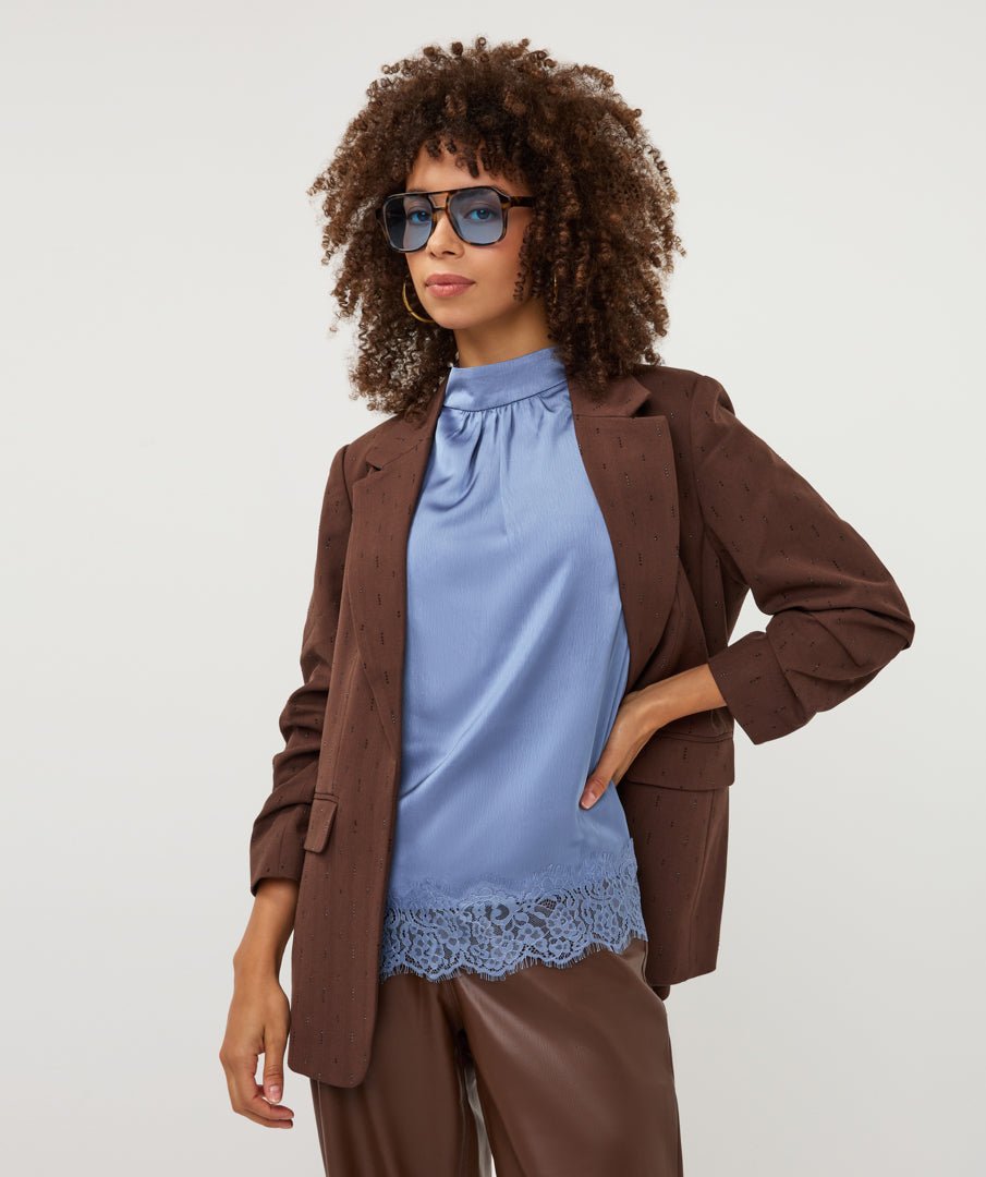 Blazer Glitter Bruin - Castelijn mode