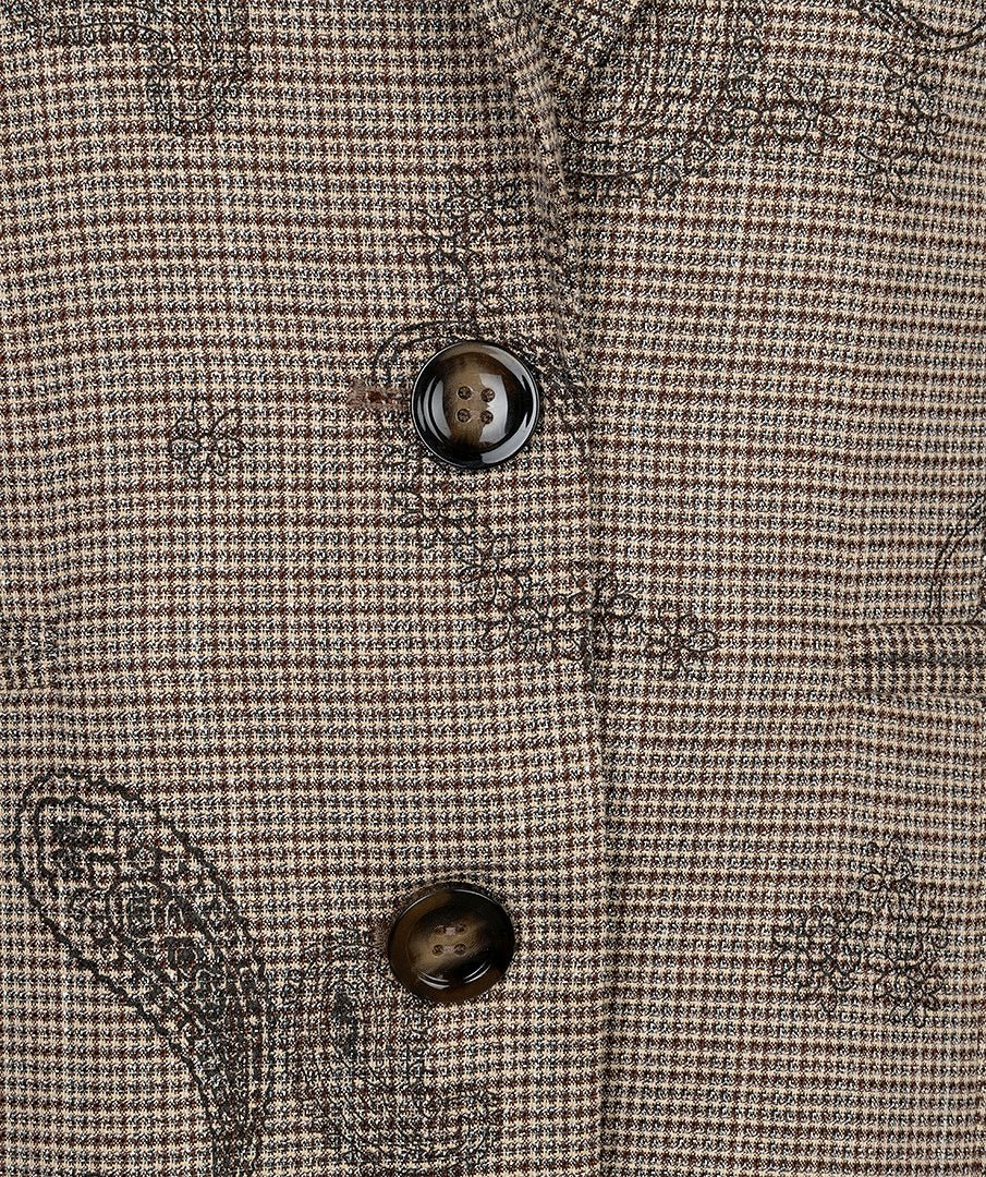 Blazer Paisley Ruit Beige - Castelijn mode