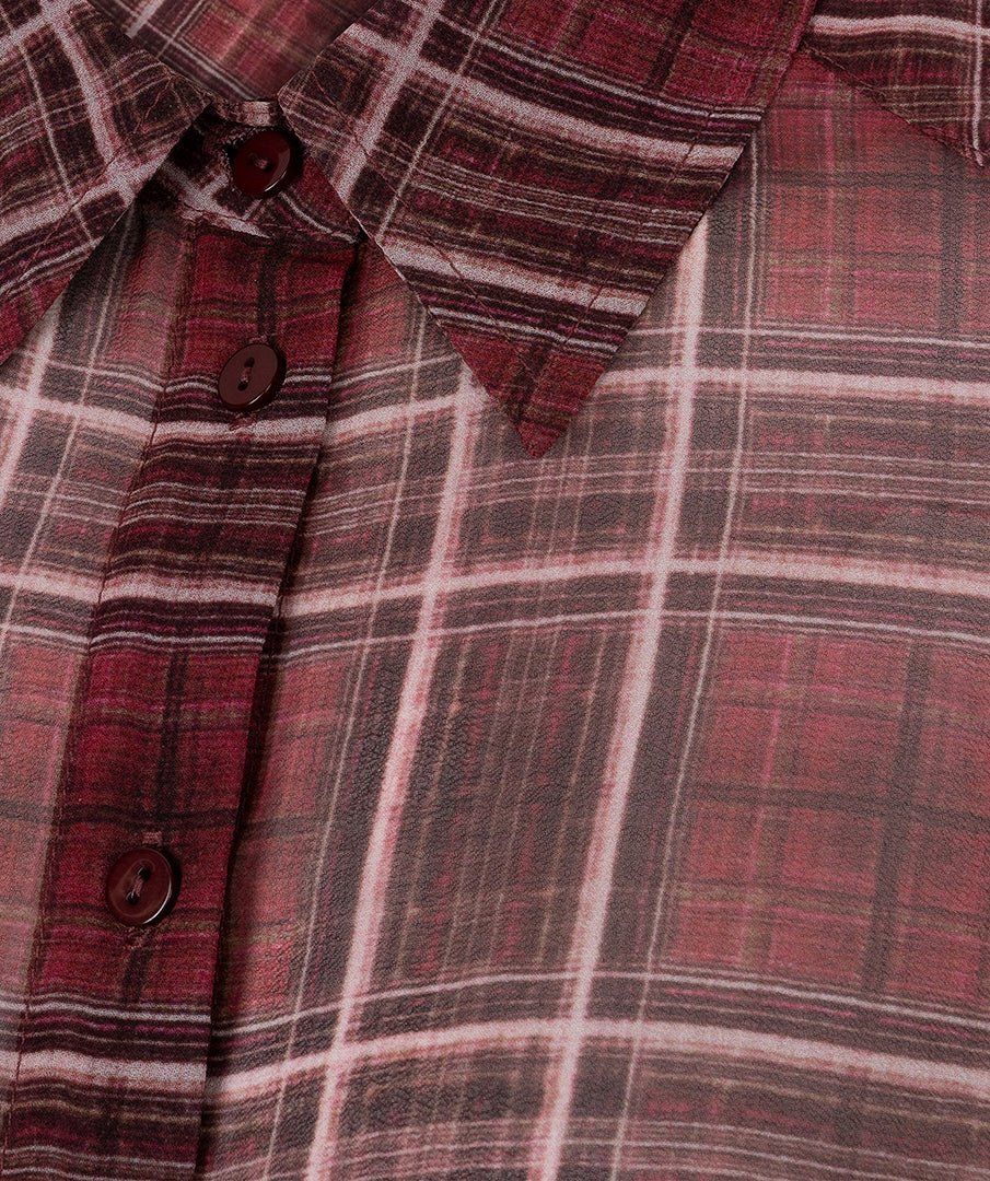 Blouse Ruit Bordeaux - Castelijn mode