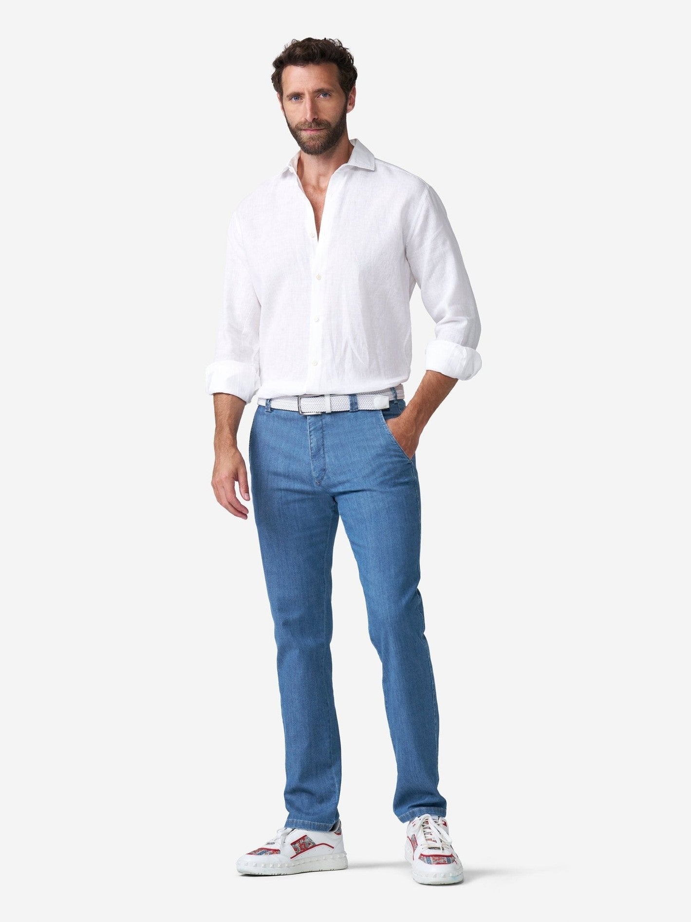 Bonn 1 - 4020 Chino Licht Denim - Castelijn mode