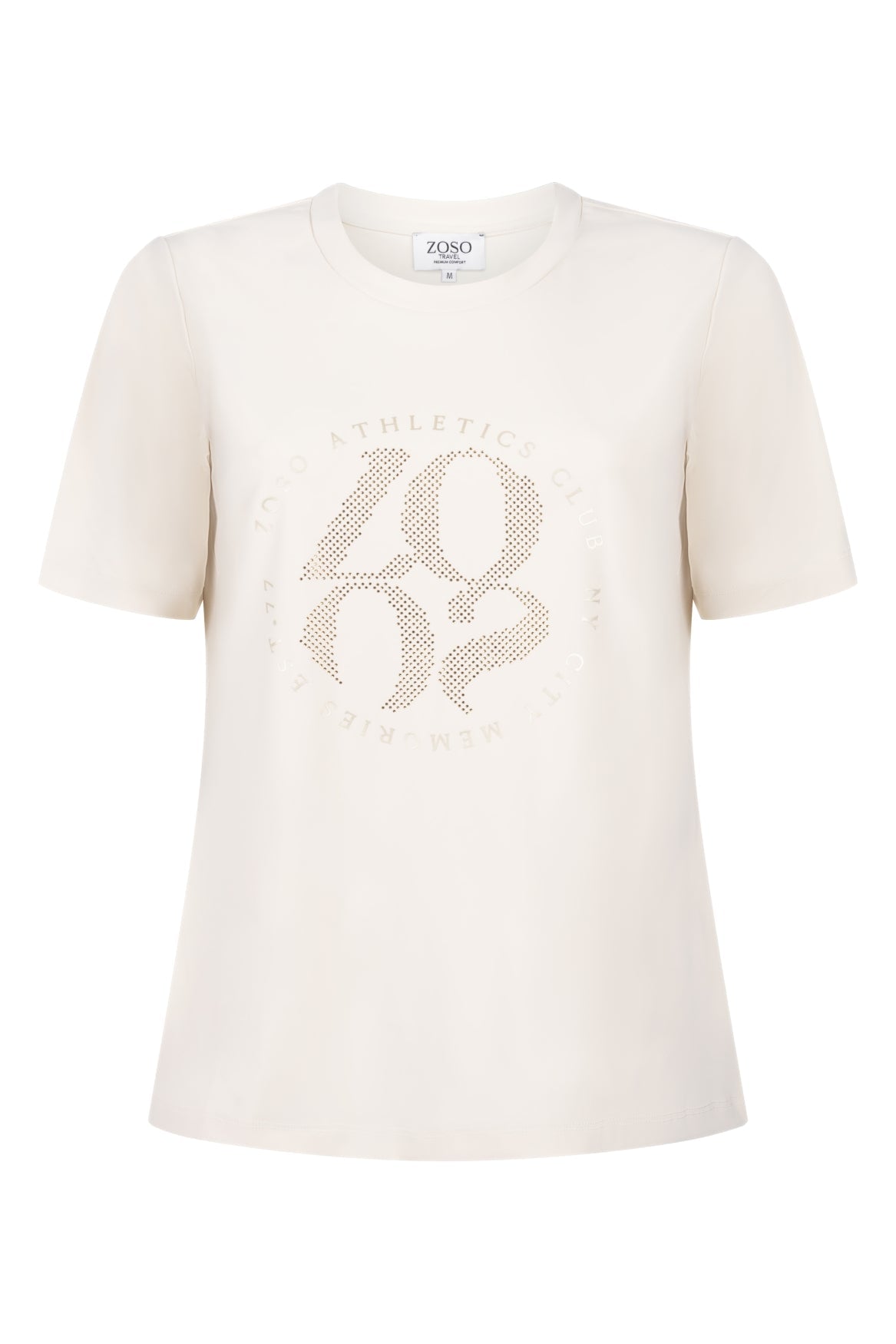 Britt T Shirt Print Ecru - Castelijn mode