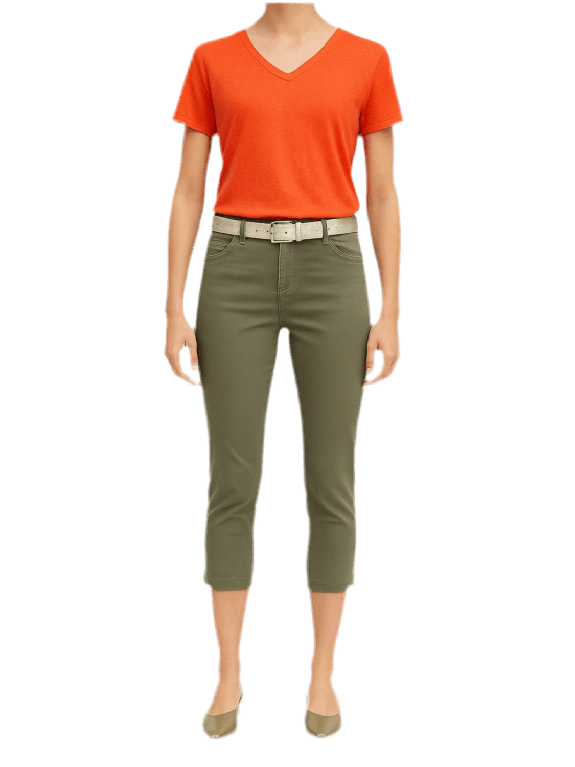 C.RO Vera Capri Damesbroek Army Comfort Stretch - Castelijn mode