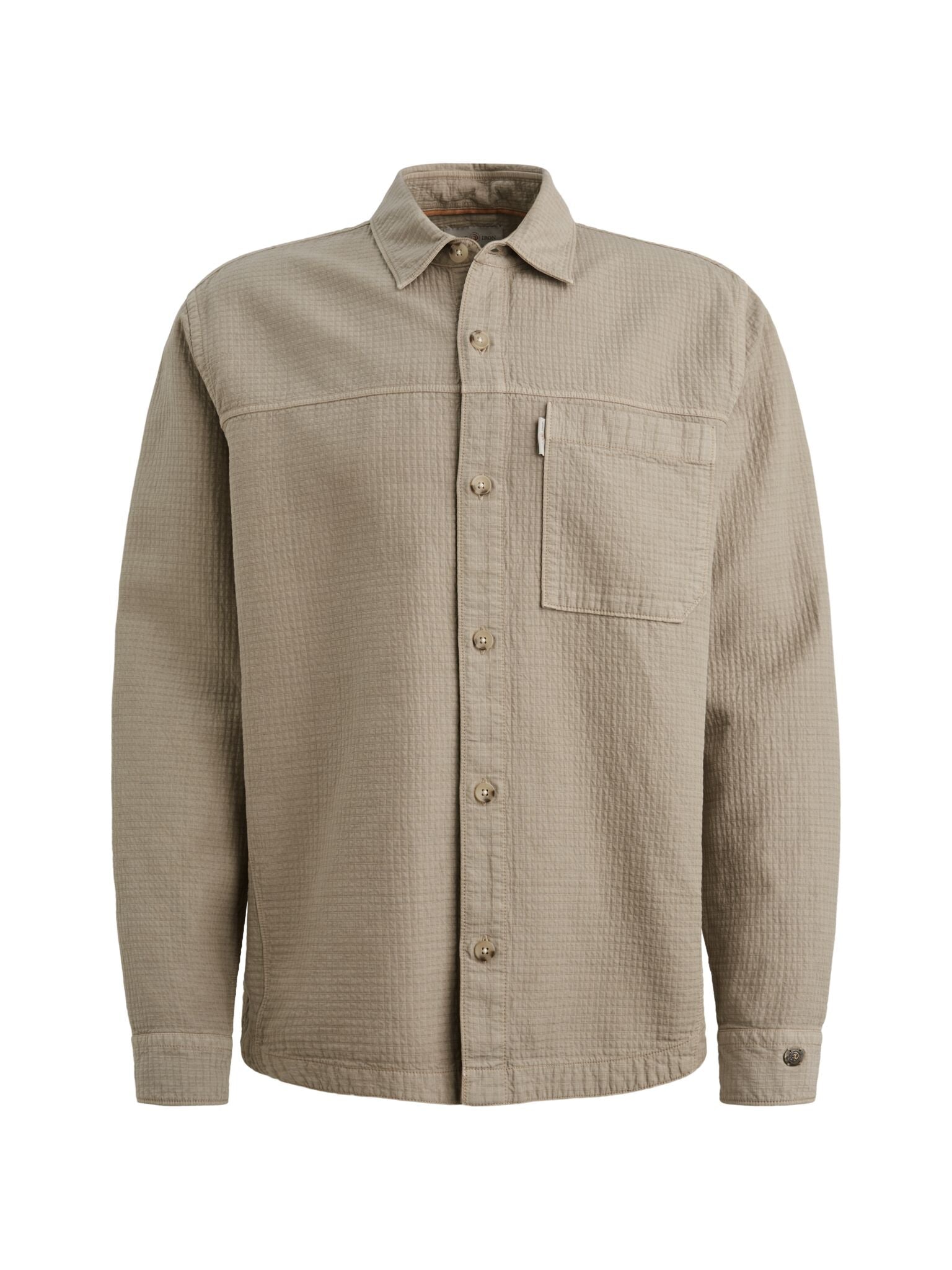 CSI2603224 - 8023 Overshirt geblokt beige - Castelijn mode