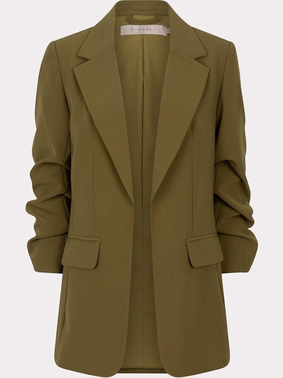 F24.10543 Blazer gathered slve city Moss Green - Castelijn mode