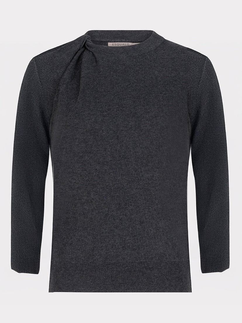 F25.07512 Sweater l/slve twis 020 antracite - Castelijn mode