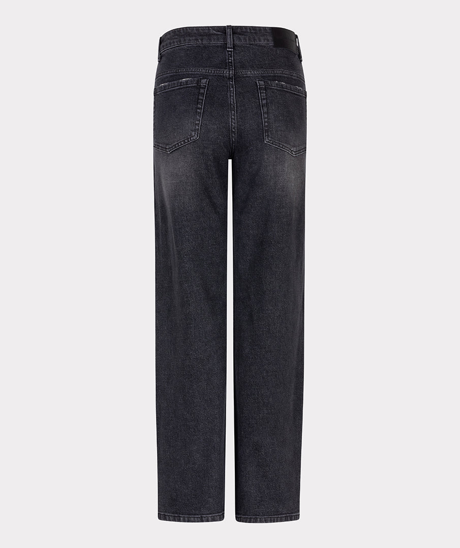 F25.12512 020 Trousers jeans straight dark grey - Castelijn mode