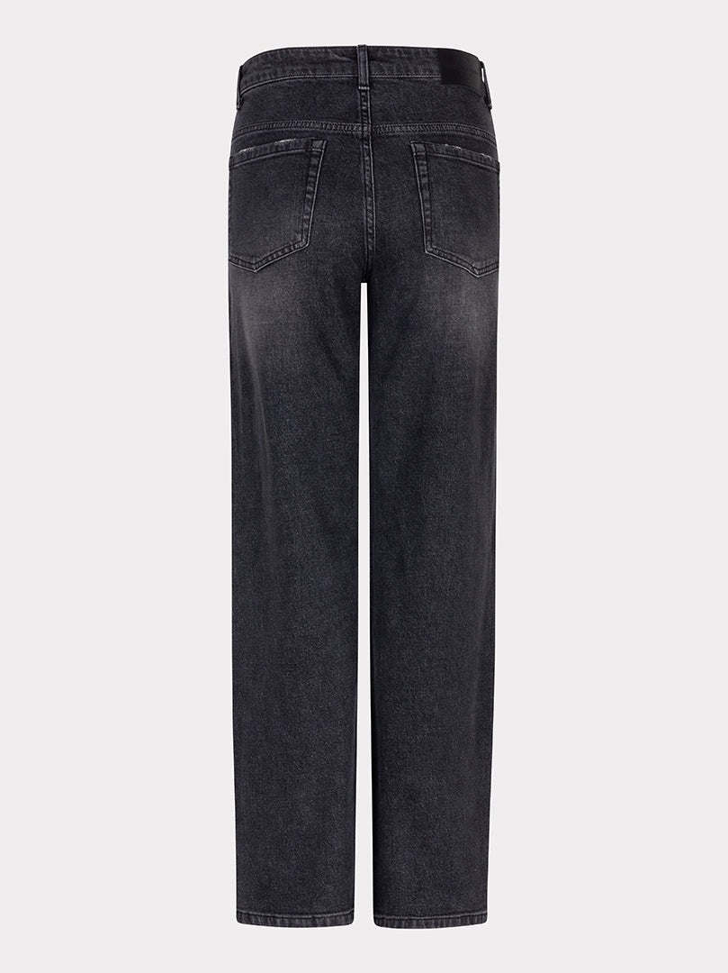 F25.12512 020 Trousers jeans straight dark grey - Castelijn mode