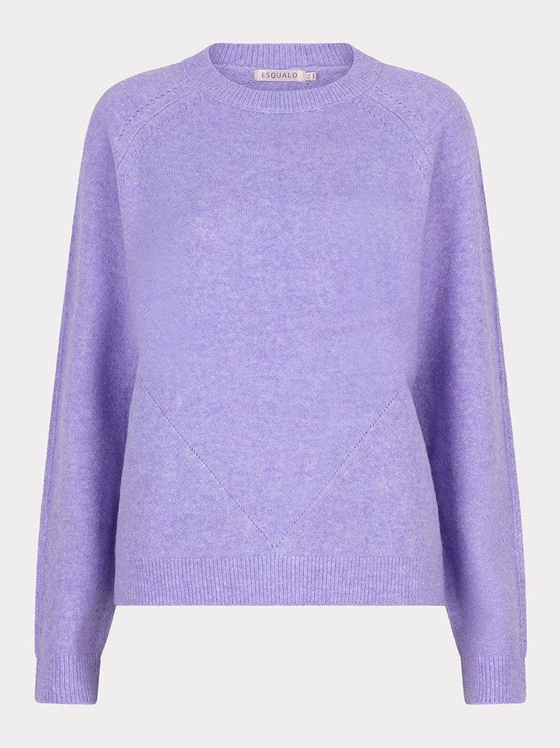 F25.27518 Sweater raglan ajour 579 light violet - Castelijn mode