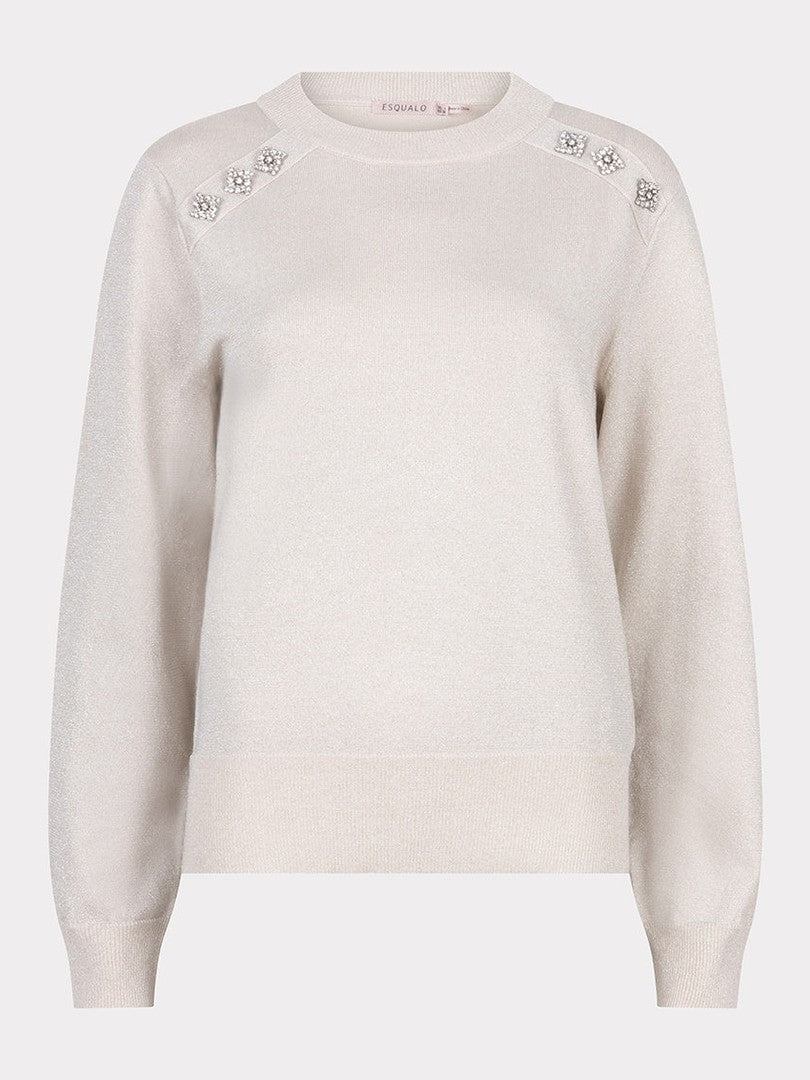 F25.31502 - Sweater rounded neck lurex - Castelijn mode