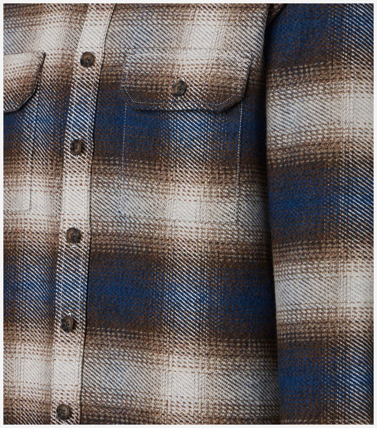 Overshirt Geruit Blauw Bruin