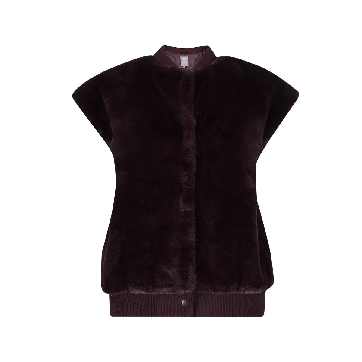 Gilet Fake Fur Bordeaux - Castelijn mode
