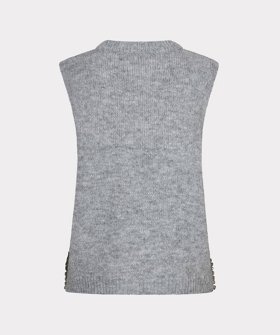 Gilet Strass Lichtgrijs - Castelijn mode