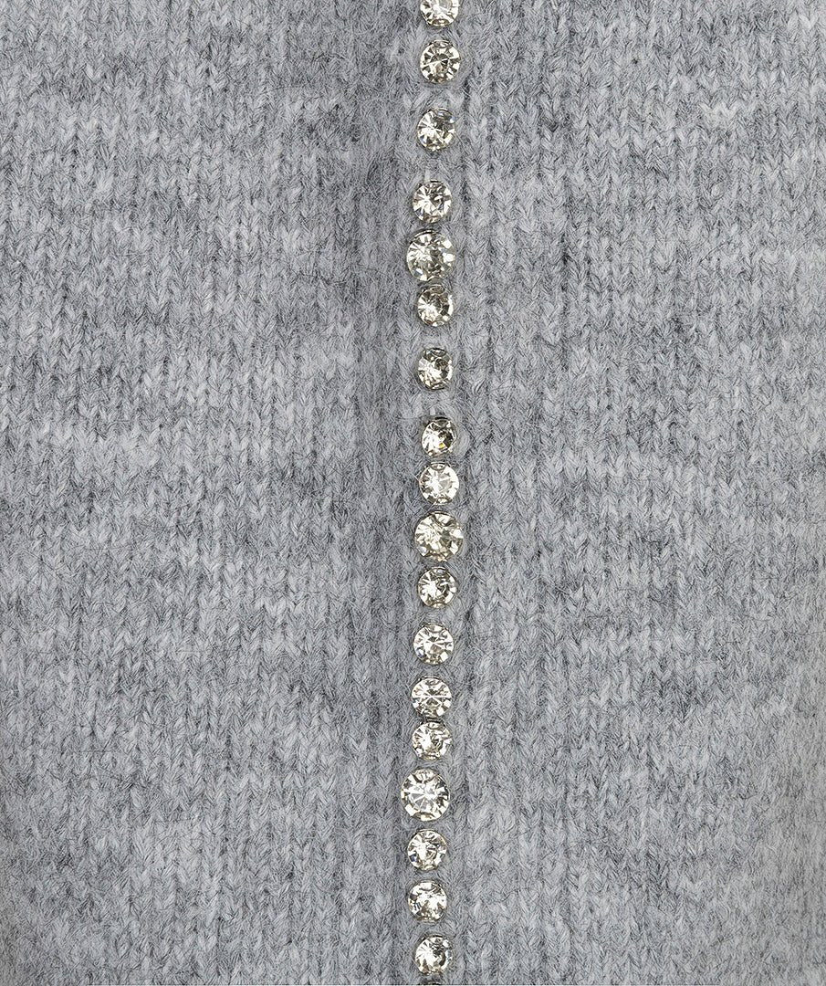Gilet Strass Lichtgrijs - Castelijn mode