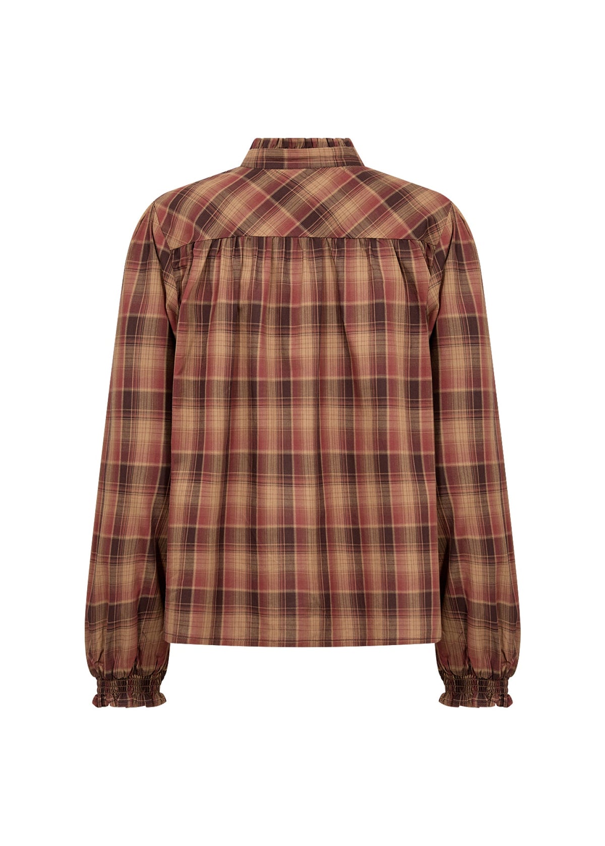 Halema Blouse Ruit Bruin - Castelijn mode