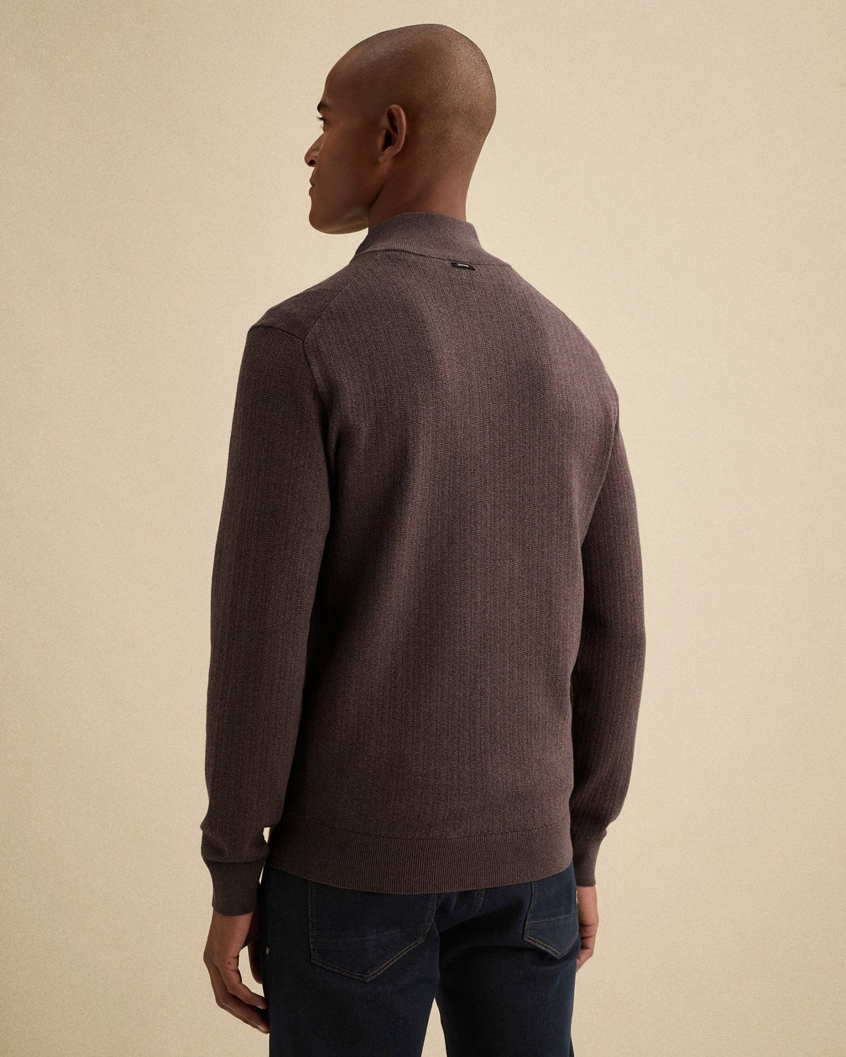 Half Zip Trui Aubergine - Castelijn mode