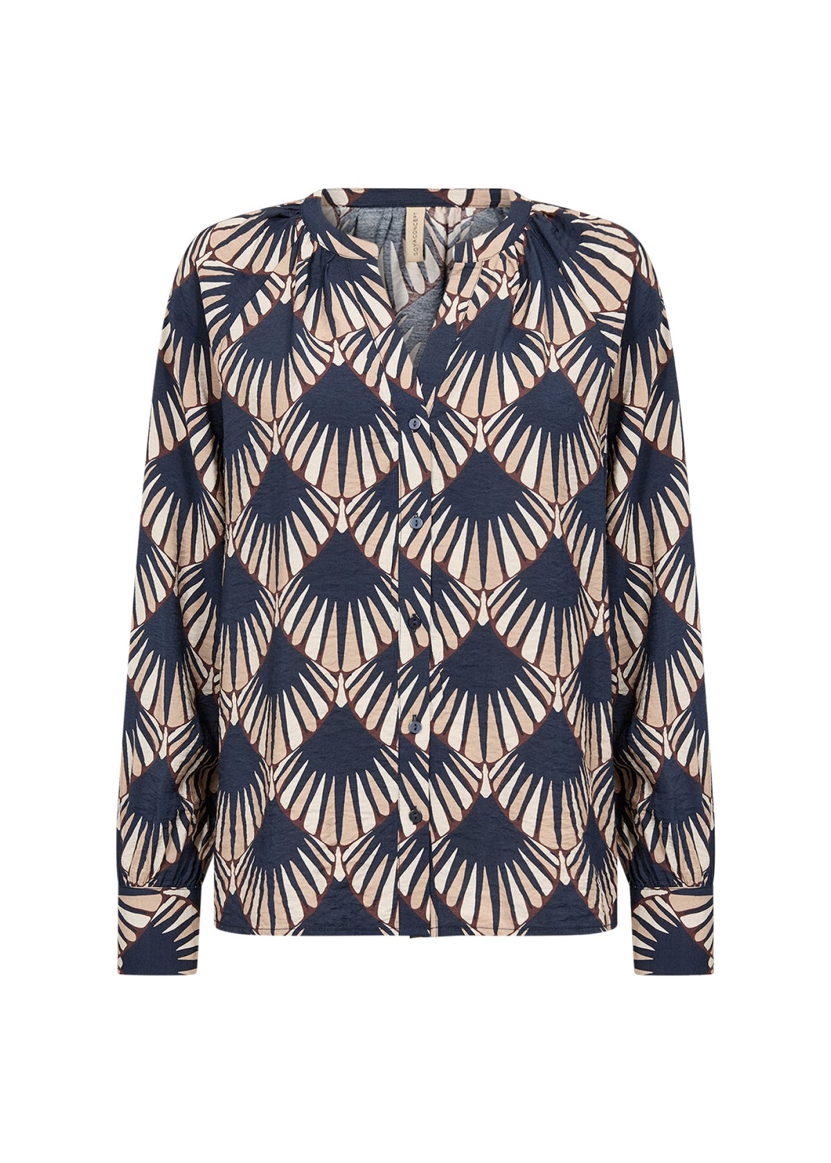 Halin Blouse Ronde Hals Donkerblauw - Castelijn mode