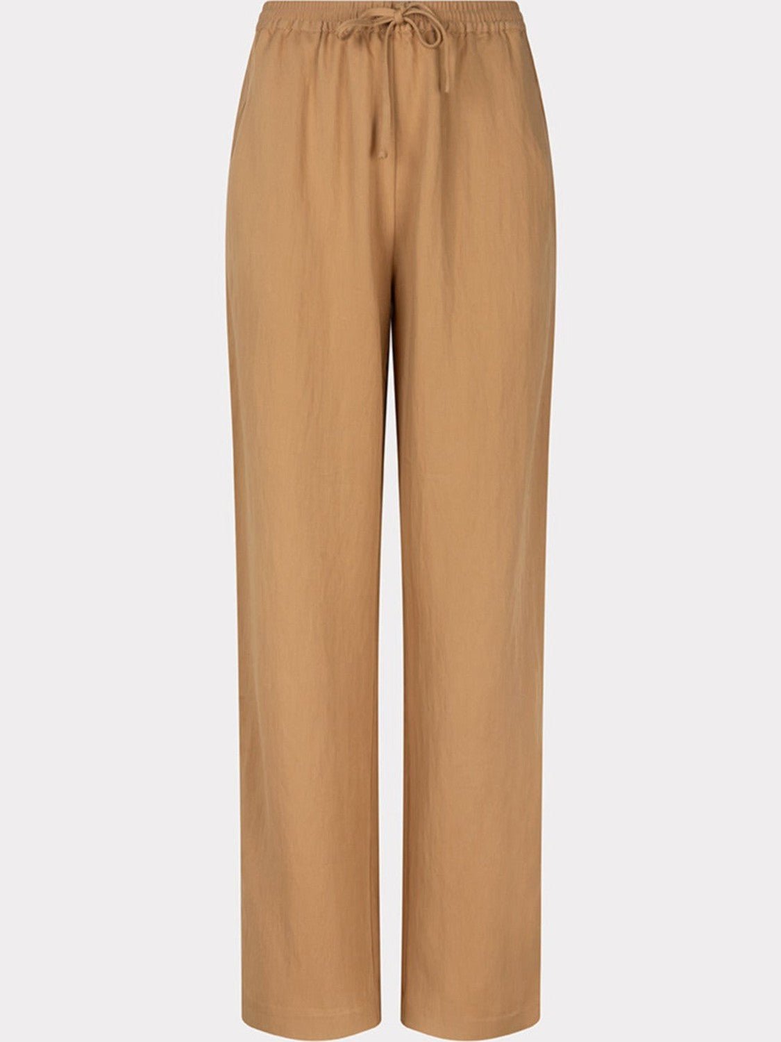 HS24.10207 172 Trousers wide crush Almond - Castelijn mode