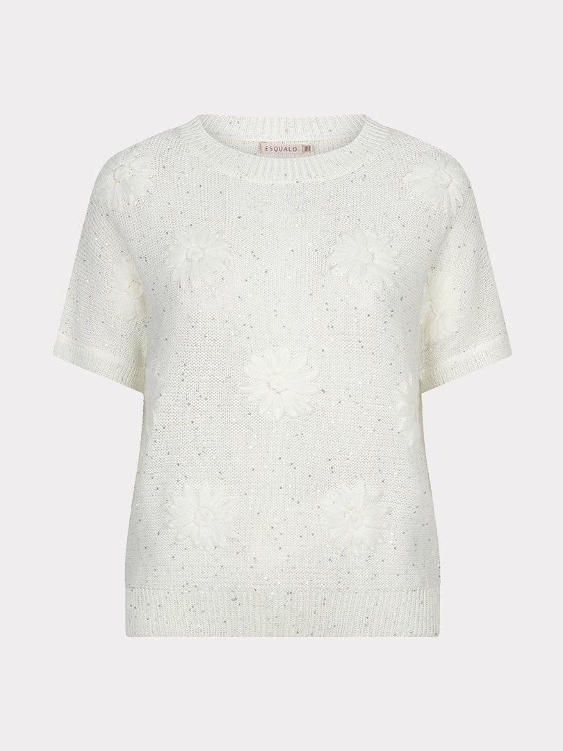 HS26.02220 Sweater Off White Bloemen - Castelijn mode