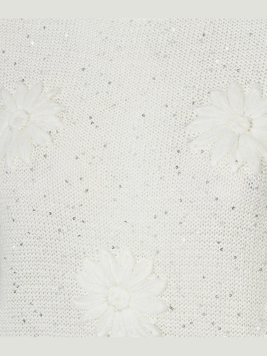 HS26.02220 Sweater Off White Bloemen - Castelijn mode