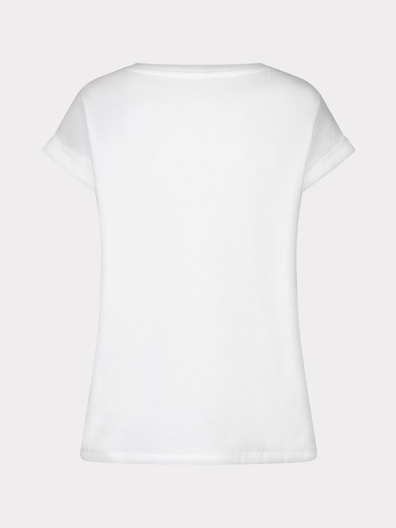 HS26.05204 T-Shirt Off White Print - Castelijn mode