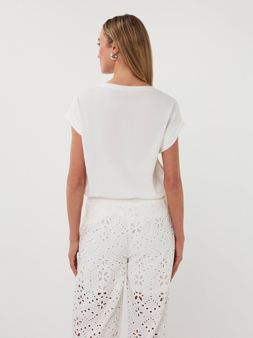 HS26.05204 T-Shirt Off White Print - Castelijn mode