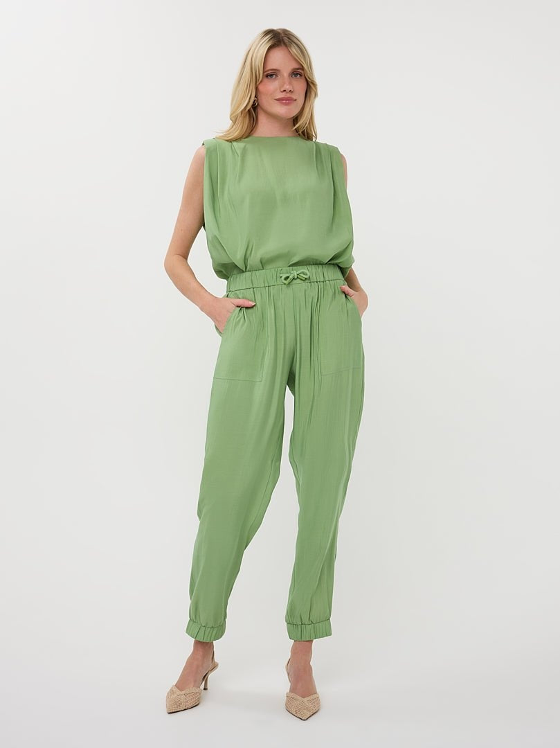 HS26.05212 Top Groen Licht Structuur - Castelijn mode