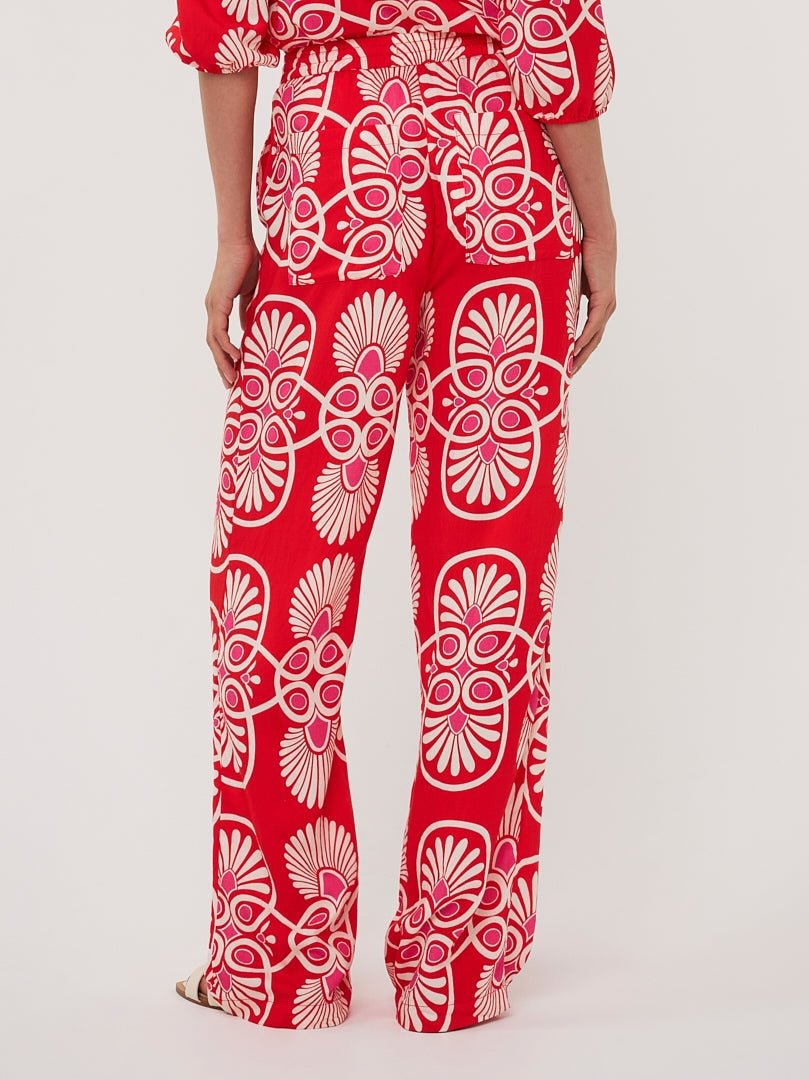 HS26.10204 Broek Wide Leg Print - Castelijn mode