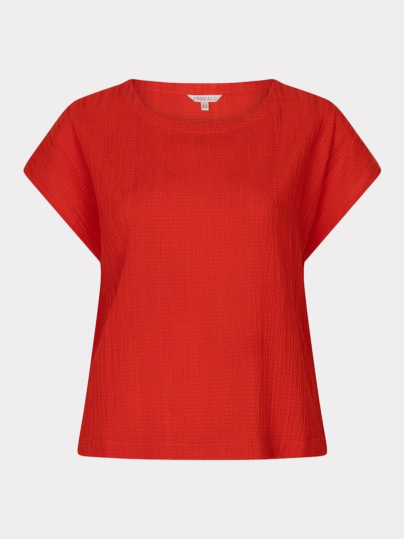 HS26.10234 Top Rood Crinkle - Castelijn mode