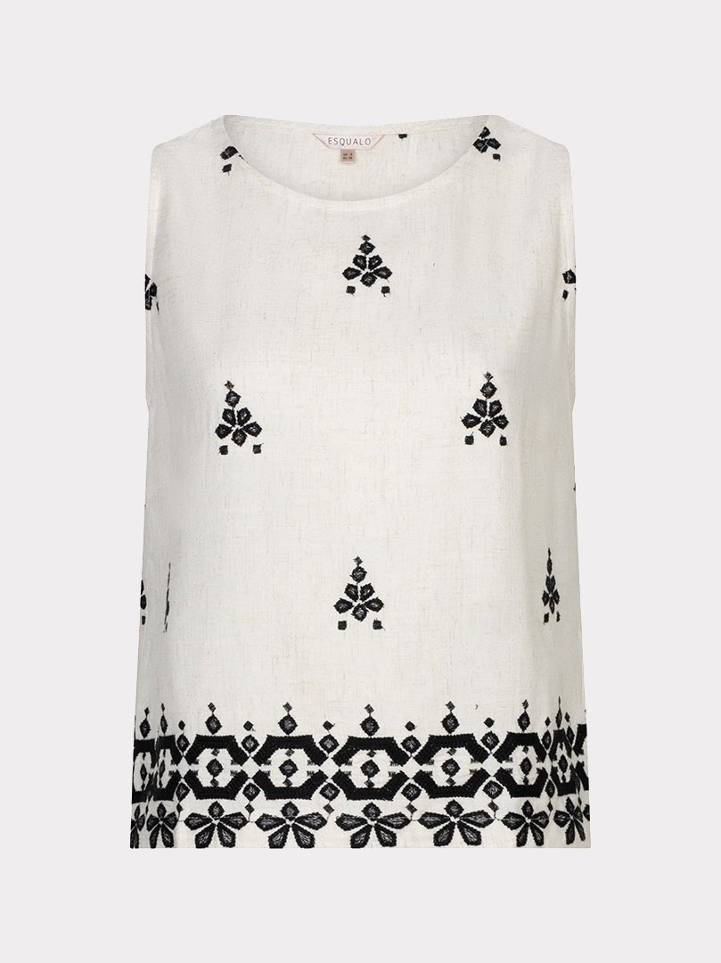 HS26.28200 Top Linnenmix Beige - Castelijn mode
