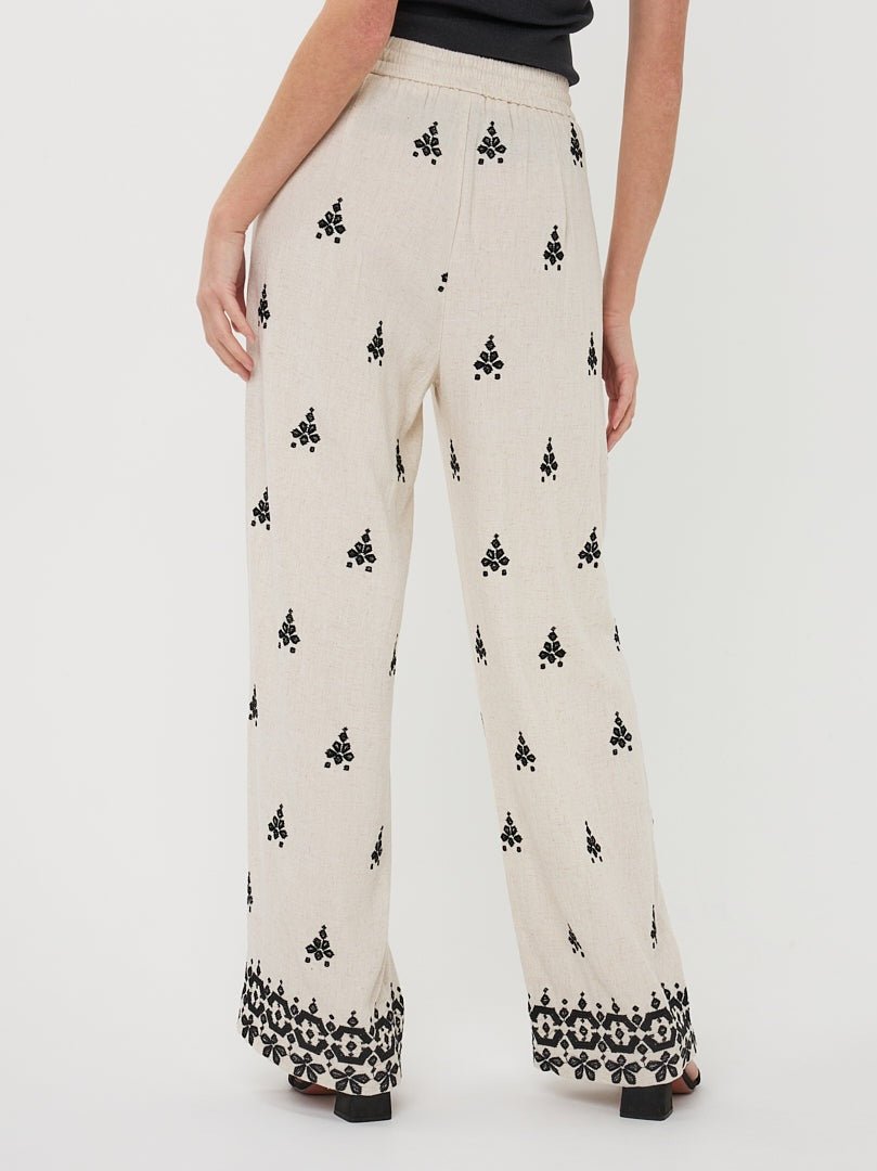 HS26.28201 Broek Linnenmix Beige - Castelijn mode