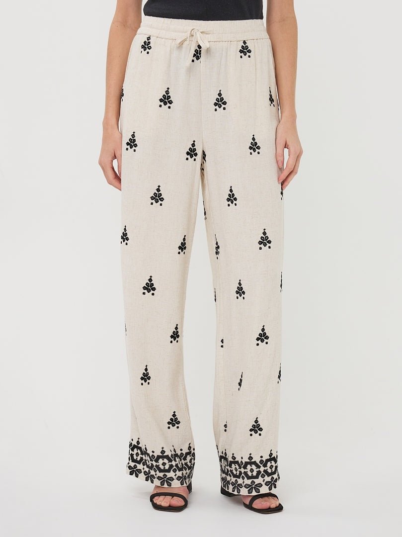 HS26.28201 Broek Linnenmix Beige - Castelijn mode